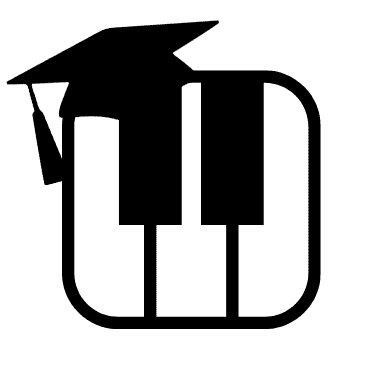 Piano keys with Mortarboard
